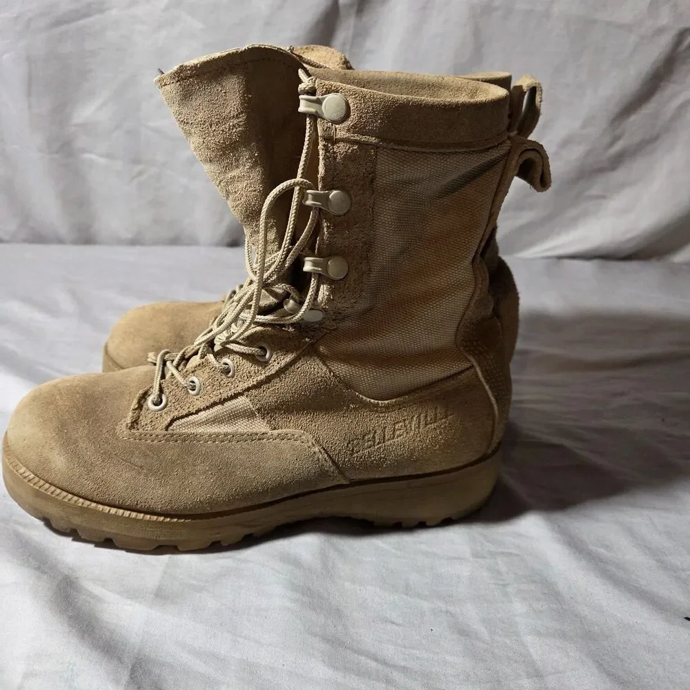 Belleville 790G Gore-Tex Waterproof Combat Boots 5.5 R Wide Tan Military Approve